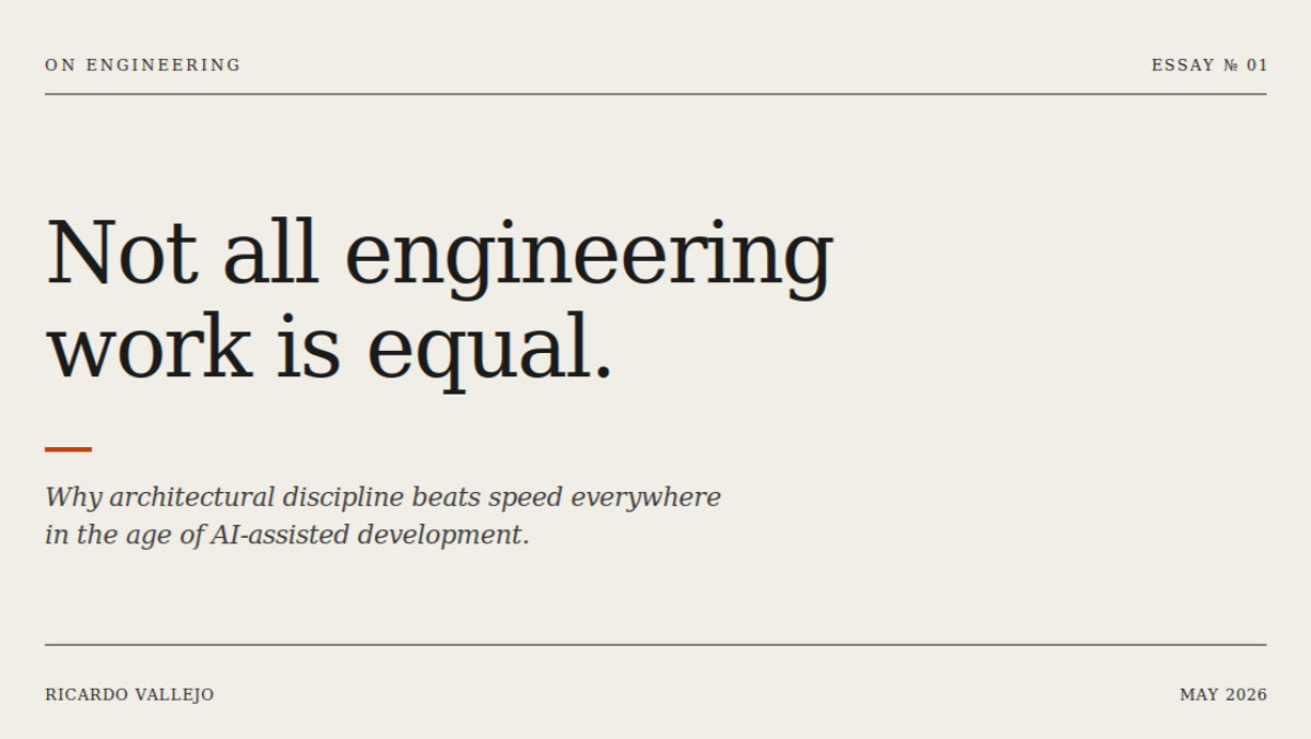 Engineering at Scale: Why Architectural Discipline Beats Speed